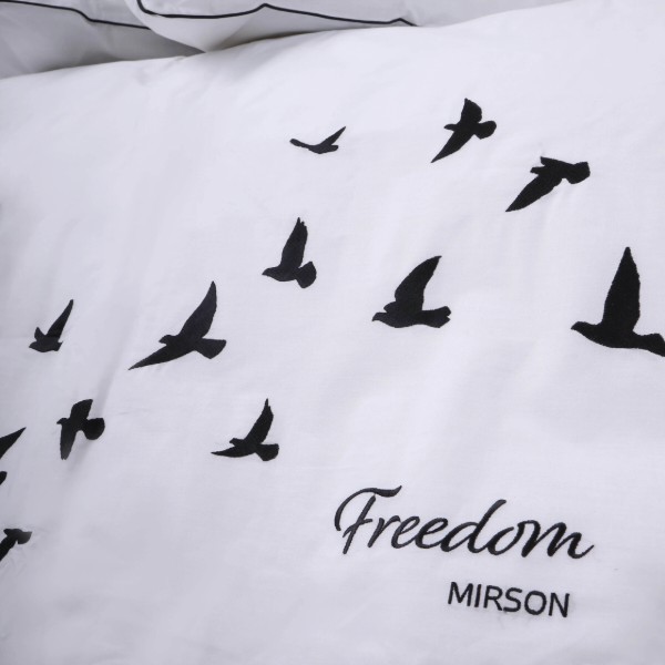 Фото - Комплект постільної білизни MirSon Ranforce Elite 11-2107 White Freedom 175х210 см (2200008700447)